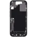 Mid-Frame Housing W/ Charging Port Flex & Small Parts For iPhone 17 (US Version) (Used OEM Pull: Grade C) (Black)