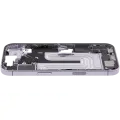 Mid-Frame Housing W/ Charging Port Flex & Small Parts For iPhone 17 (US Version) (Used OEM Pull: Grade B) (Lavender)