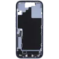 Mid-Frame Housing W/ Charging Port Flex & Small Parts For iPhone 17 (US Version) (Used OEM Pull: Grade B) (Mist Blue)