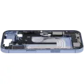Mid-Frame Housing W/ Charging Port Flex & Small Parts For iPhone 17 (US Version) (Used OEM Pull: Grade B) (Mist Blue)