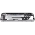 Mid-Frame Housing W/ Charging Port Flex & Small Parts For iPhone 17 (US Version) (Used OEM Pull: Grade B) (White)