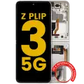 Inner OLED Assembly With Frame For Samsung Galaxy Z Flip 3 5G (US & International) (Refurbished) (White)