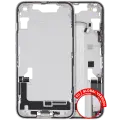 Mid-Frame Housing W/ Charging Port Flex & Small Parts For iPhone 16e (EU / Global Version) (Used OEM Pull: Grade A) (White)
