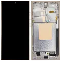 OLED Assembly With Frame For Samsung Galaxy S24 Ultra (US & International Version) (Aftermarket Pro) (120Hz) (Titanium Yellow)