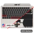 Top Case with Battery and Keyboard (ANSI US) For MacBook Air 13" A3240 (2025) (Used OEM Pull: Grade A) (Starlight)