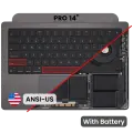 Top Case with Battery and Keyboard (ANSI US) For MacBook Pro 14" A3401 (2024) (Used OEM Pull: Grade A) (Space Black)