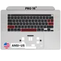 Top Case with Keyboard (ANSI US) For MacBook Pro 16" A2141 (2019) (OEM New) (Silver)