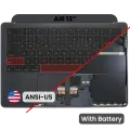 Top Case with Battery and Keyboard (ANSI US) For MacBook Air 13" A2681 (2022) (Used OEM Pull: Grade B) (Midnight)