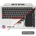 Top Case with Battery and Keyboard (ANSI US) For MacBook Air 13" A2337 (2020) (Silver)