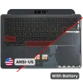 Top Case with Battery and Keyboard (ANSI US) For MacBook Air 13" A3113 (Used OEM Pull: Grade B) (Midnight)