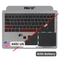Top Case with Battery and Keyboard (ANSI US) For MacBook Pro 13" A1708 (2016) (Used OEM Pull: Grade A) (Space Gray)
