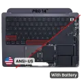 Top Case with Battery and Keyboard (ANSI US) For MacBook Pro 14" A3434 (2025) (Genuine OEM) (Space Black)