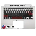 Top Case with Keyboard (ANSI US) For MacBook Pro 13" A1278 (2011-2012) (Used OEM Pull: Grade A)