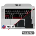 Top Case with Battery and Keyboard (ANSI US) For MacBook Pro 15" A1707 (2016-2017) (Used OEM Pull: Grade B/C) (Space Gray)