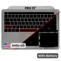 Top Case with Battery and Keyboard (ANSI US) For MacBook Pro 13" A2338 (2020) (Used OEM Pull: Grade A) (Space Gray)