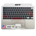 Top Case with Battery and Keyboard (ANSI US) For MacBook Air 13" A3113 (Used OEM Pull: Grade A) (Silver)