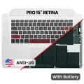 Top Case with Battery and Keyboard (ANSI US) For MacBook Pro 15" A1398 (2015)