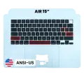 Top Case with Keyboard (ANSI US) For MacBook Air 15" A3448 (2026) (Genuine OEM) (Sky Blue)