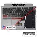 Top Case with Battery and Keyboard (ANSI US) For MacBook Air 13" A1932 (2018-2019) (Used OEM Pull: Grade B) (Space Gray)