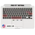 Top Case with Keyboard (ANSI US) For MacBook Pro 13" A1502 (2013-2014) (Used OEM Pull: Grade B/C)