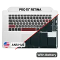 Top Case with Battery and Keyboard (ANSI US) For MacBook Pro 15" A1398 (2013-2014)