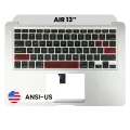 Top Case with Keyboard (ANSI US) and Microphone For MacBook Air 13" A1466 (2013-2017) (Used OEM Pull: Grade A)