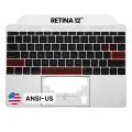 Top Case with Keyboard (ANSI US) and Microphone For MacBook 12" A1534 (2015) (OEM New) (Silver)