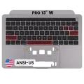 Top Case with Keyboard (ANSI US) For MacBook Pro 13" A1706 (2016-2017) (OEM New) (Space Gray)