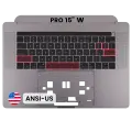 Top Case with Keyboard (ANSI US) For MacBook Pro 15" A1707 (2016-2017) (OEM New) (Space Gray)