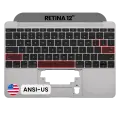 Top Case with Keyboard (ANSI US) and Microphone For MacBook 12" A1534 (2016-2017) (Used OEM Pull: Grade A) (Space Gray)