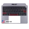 Top Case with Keyboard (ANSI US) For MacBook Pro 13" A1989 (2018-2019) (Used OEM Pull: Grade A) (Space Gray)