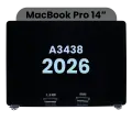 Complete LCD Display Assembly (Nano Texture) For MacBook Pro 14" (A3438) (2026) (Genuine OEM) (Space Black)