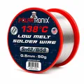 Lead-Free Rosin Core Low-Temperature Solder Wire 138°C Sn42/Bi58 (0.5mm) (50g) (PolarTronix)